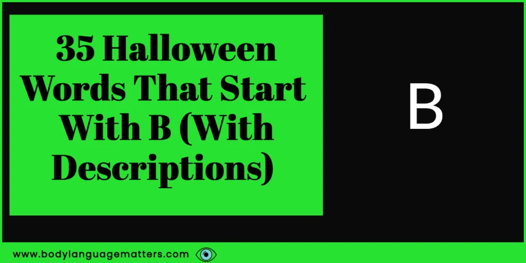 114 Halloween Words That Start With B (With Definition)