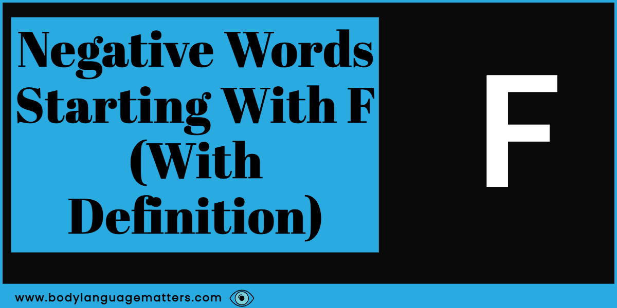 99 Negative Words Starting With F