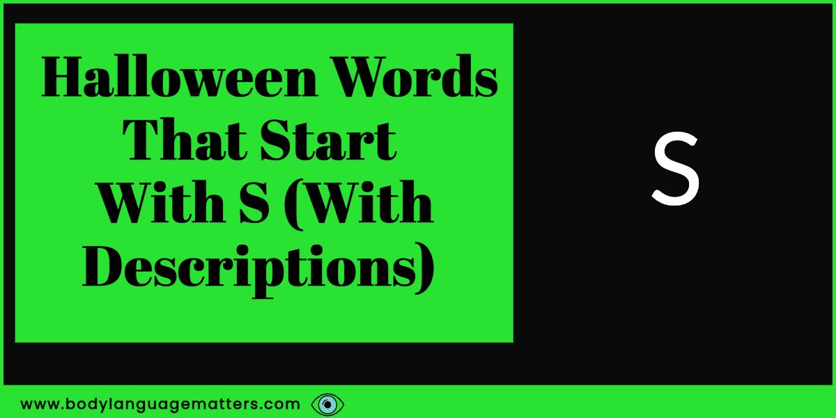 Halloween Words That Start With S (With Descriptions) 