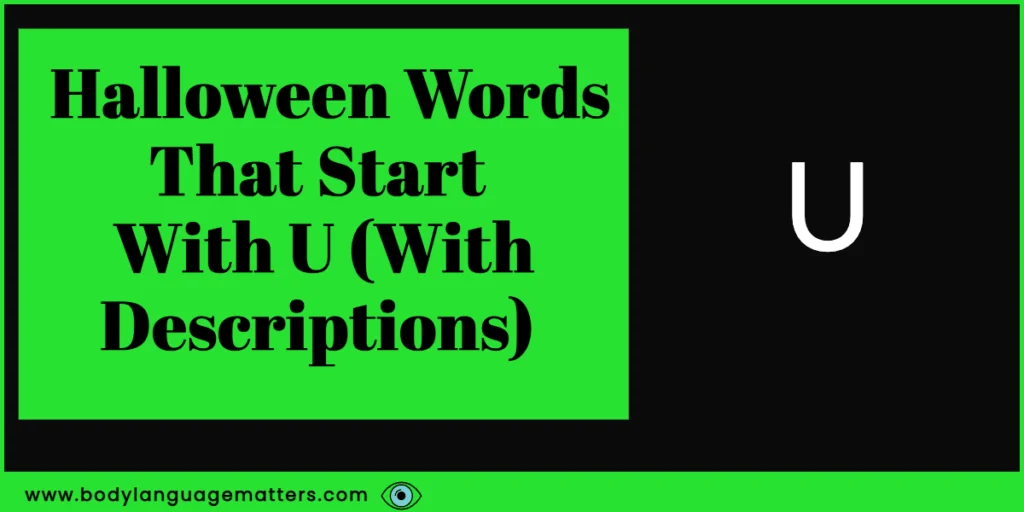 Halloween Words That Start With U (With Descriptions) 