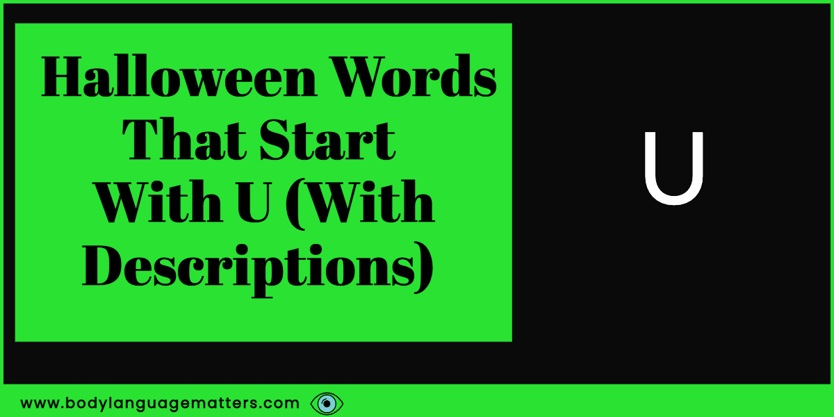 14 Halloween Words That Start With U With Definition 