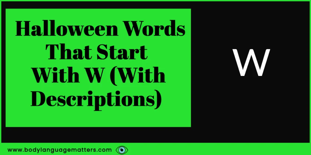 Halloween Words That Start With W (With Descriptions) 
