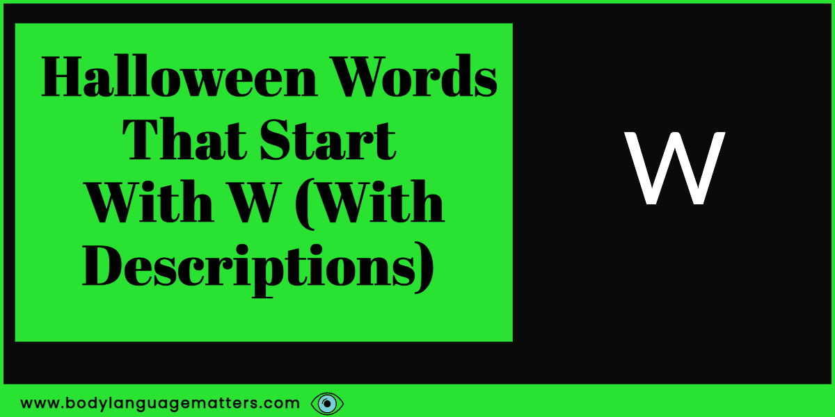50 Halloween Words That Start With W (With Definition) 