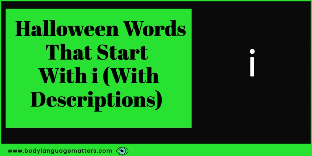 Halloween Words That Start With i (With Descriptions)