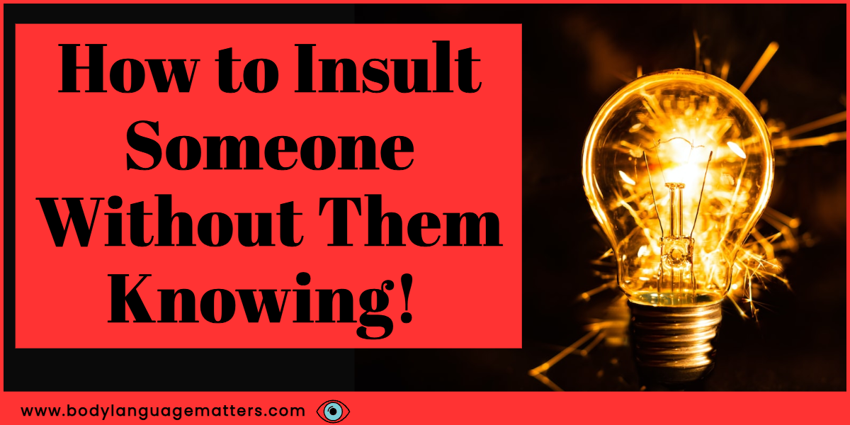 How to Insult Someone Without Them Knowing!
