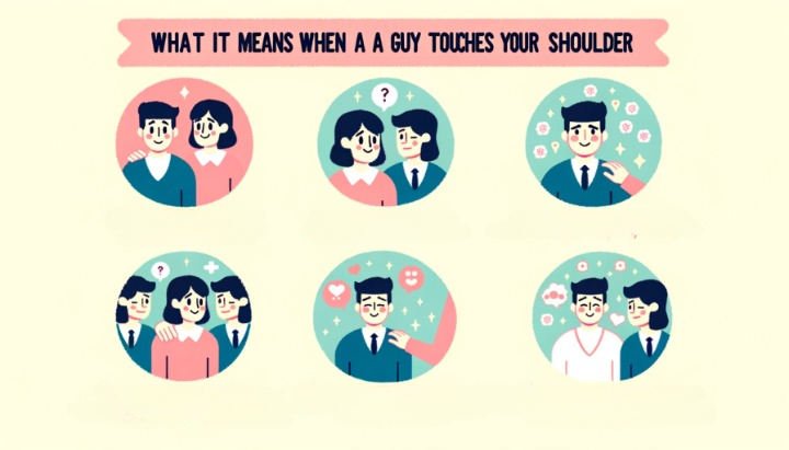 What it means when a guy touches your shoulder infographic.